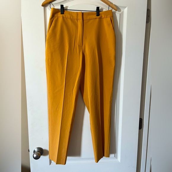 Topshop Golden Yellow Designer Slacks Women’s Size 6 - Picture 1 of 15